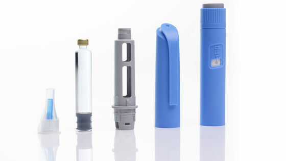 bút tiêm tự động với rút kim tự động được làm bằng nhựa cấp y tế và thép không gỉ cho thời gian sử dụng 24 tháng